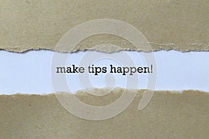 Make tips happen on white paper