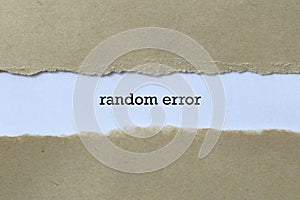 Random error on white paper