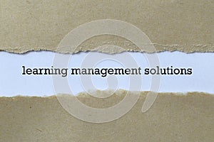 Learning management solutions on white paper