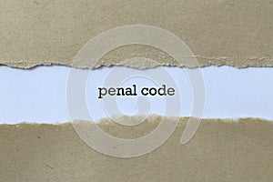 Penal code on white paper photo