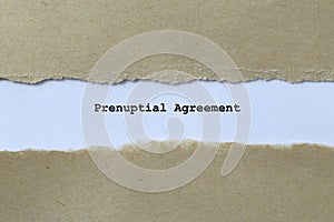 prenuptial agreement on paper photo