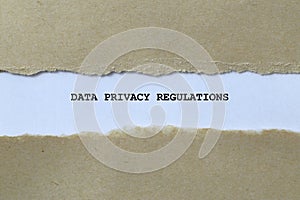 data privacy regulations on white paper
