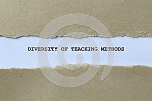 diversity of teaching methods on white paper