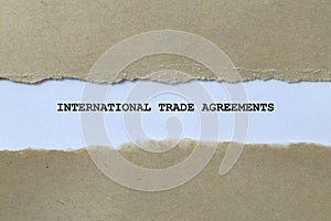 international trade agreements on white paper