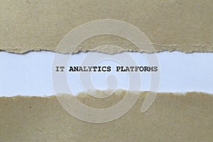 it analytics platforms on white paper