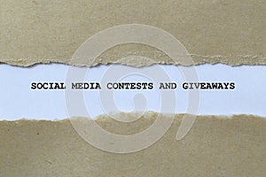 social media contests an giveaways on white paper photo