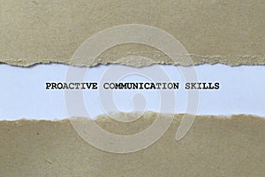 proactive communication skills on white paper