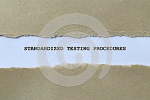 standardized testing procedures on white paper photo