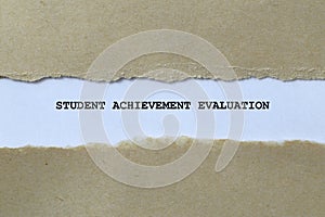 student achievement evaluation on white paper
