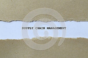 supply chain management on white paper