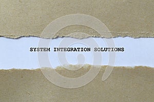 system integration solutions on white paper