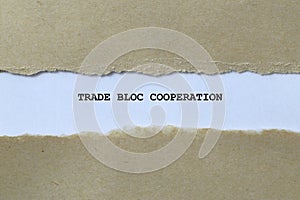 trade bloc cooperation on white paper photo