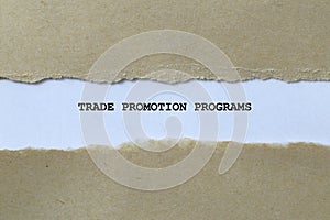 trade promotion programs on white paper