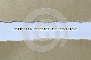 editorial feedback and revisions on white paper