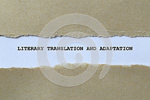 literary translation and adaptation on white paper