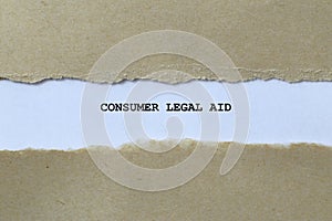 consumer legal aid on white paper