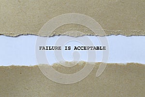 failure is acceptable on white paper photo