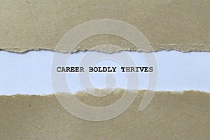 career boldly thrives on white paper photo
