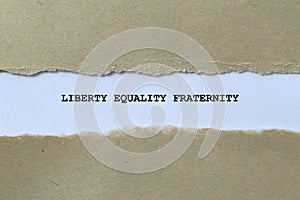 liberty equality fraternity on white paper photo