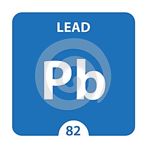 Lead Chemical 82 element of periodic table. Molecule And Communication Background. Lead Chemical Pb, laboratory and science