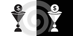 lead conversion icon Vector flat thin line illustration