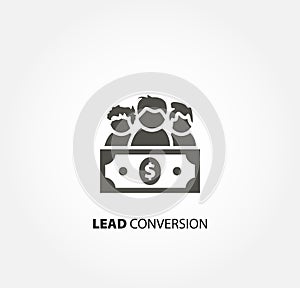 lead conversion isolated solid icon