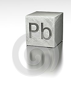 Lead cube with Plumbum mark photo