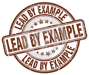 lead by example brown stamp
