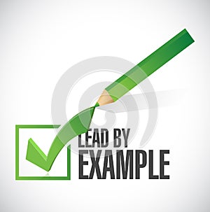 Lead by example check mark illustration design