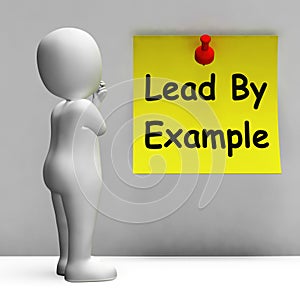 Lead By Example Note Means Mentor And Inspire