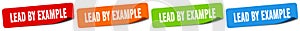 lead by example sticker. lead by example sticker set on white background
