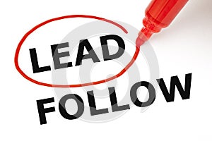 Lead or Follow Red Marker