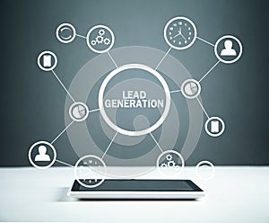 Lead Generation. Concept of business, network, technology, future