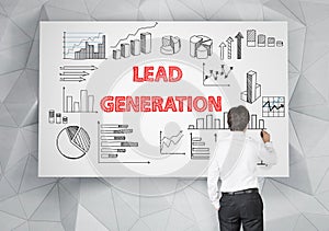 Lead generation concept with sketches