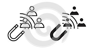 Lead Generation thin line icon set