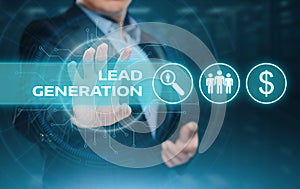 Lead Generation Marketing Advertising Business Internet Technology Concept