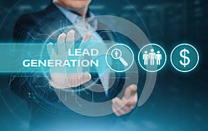 Lead Generation Marketing Advertising Business Internet Technology Concept photo