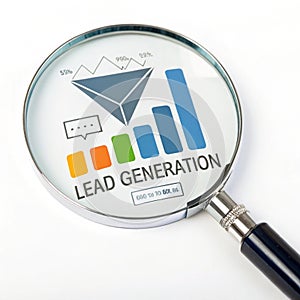 Lead Generation Realistic isolated on white background