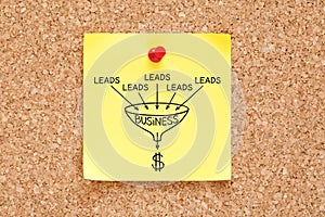 Lead Generation Sales Funnel Business Concept