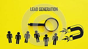 Lead generation is shown using the text and picture of the magnet