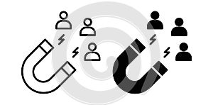 Lead Generation thin line icon set