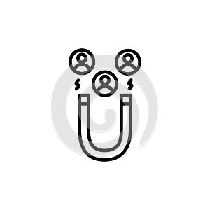 Lead Generation thin line icon set