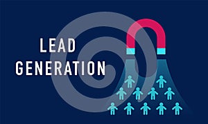 Lead generation. Vector background