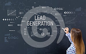 Lead generation with young woman