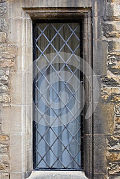 Lead Light Window in old building or castle