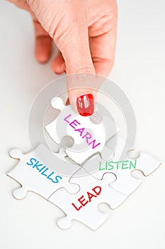 Lead listen and learn suggesting leadership skills as a manager