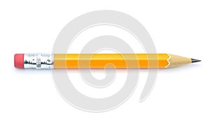 Lead pencil isolated on white background photo