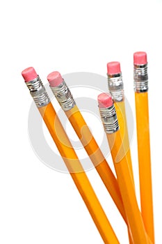 Lead pencils with red eraser