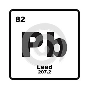 Lead or Plumbum element icon photo