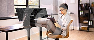 Lead Programmer Woman Coding Software